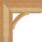 Ekena Millwork Thorton Block Rough Sawn Bracket w/ Offset Brace, Western Red Cedar, 8"W x 20"D x 20"H BKT0806X20X20THR05RWR - alternate 2